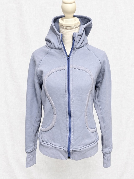 lululemon athletica Tops - Lululemon Scuba Full Zip Hoodie Jacket Size 10 Light Lavender Blue
